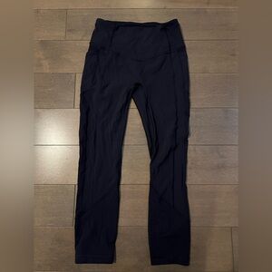 Lululemon All The Right Places Crop II *23" size 6 navy blue